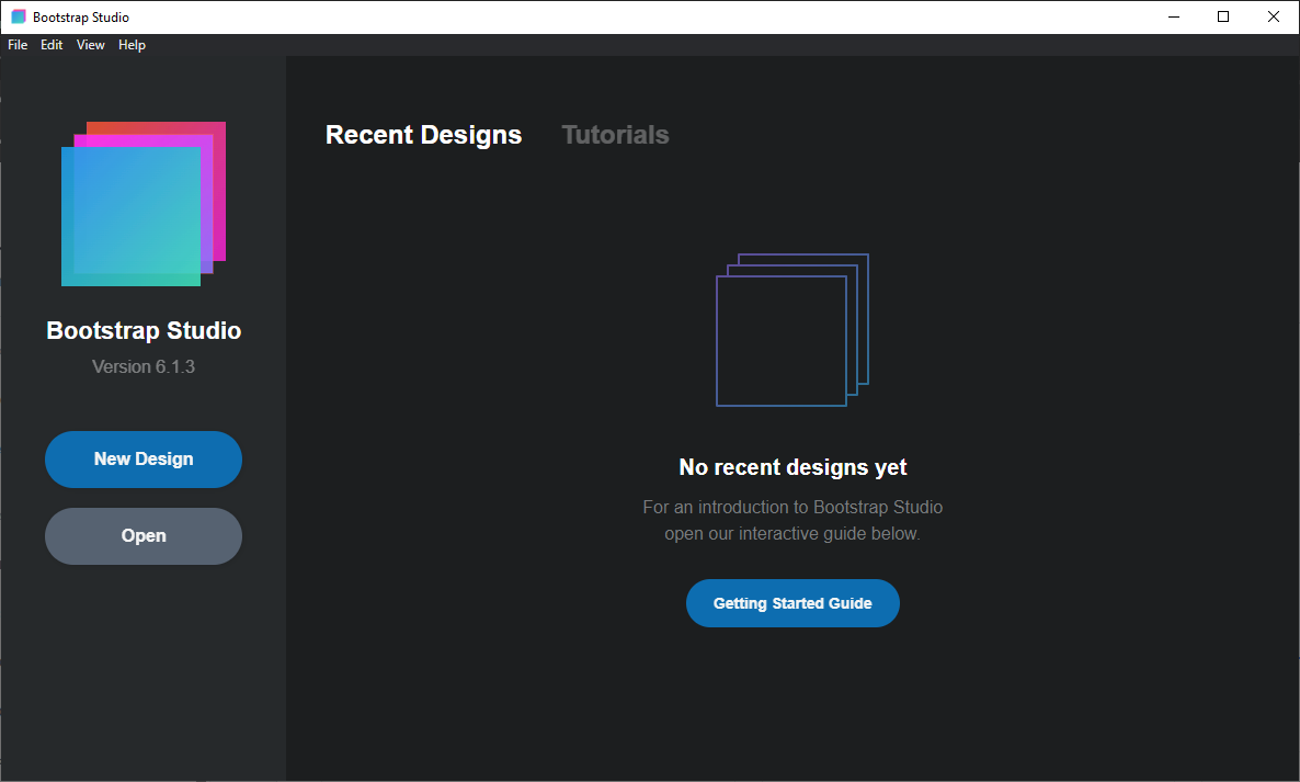 Интерфейс Bootstrap Studio